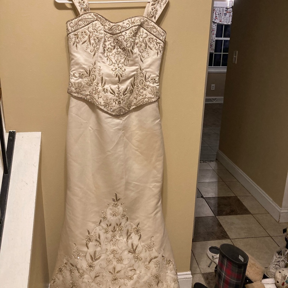 Mary’s embellished bridal gown